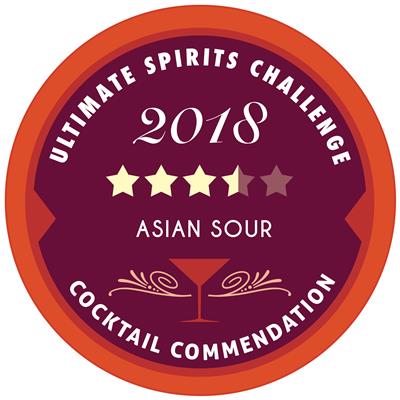 2018終極烈酒挑戰賽2018 Ultimate Spirits Challenge－調酒推薦3.5顆星Cocktail Recommendation:Asian Sour: 3½ Stars, Very Delicious（0.75L）
